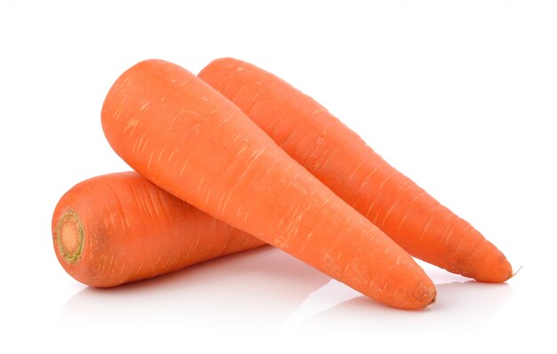 Carrots on a white wall