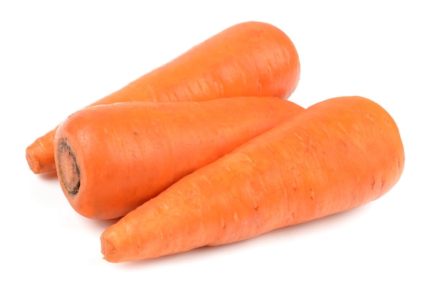 Carrots on a white