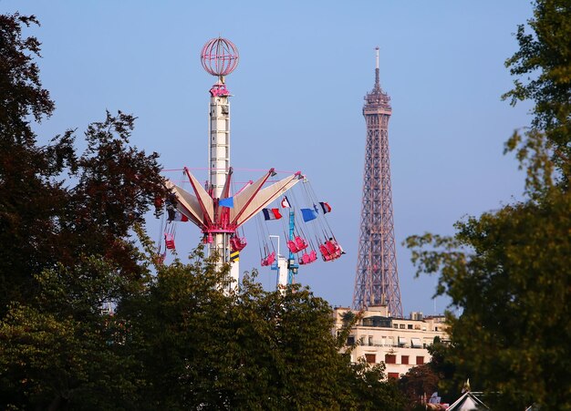 Carrousel voor de Eiffeltoren in Parijs, Frankrijk