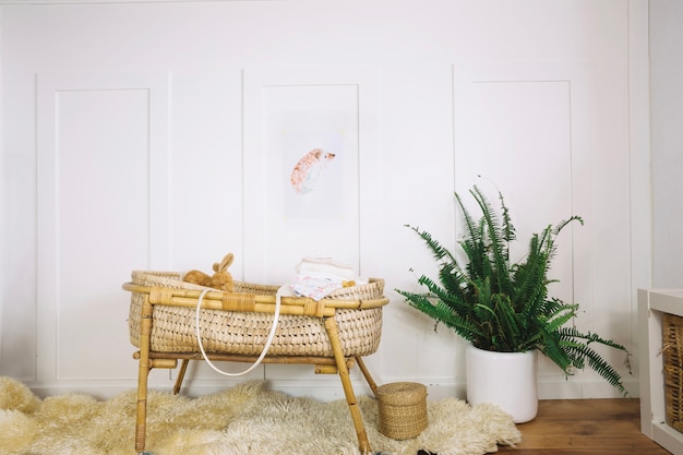 Photo carrycot in nursery