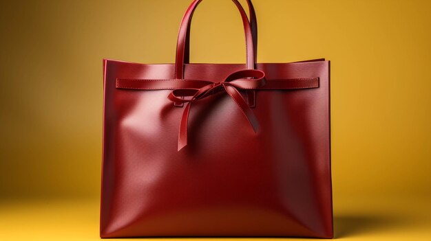 Photo carrying shopping bag on maroon