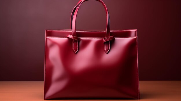 Photo carrying shopping bag on maroon