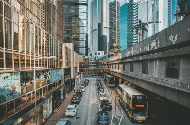 Foto auto sul ponte in città