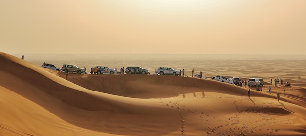 Cars in a desert