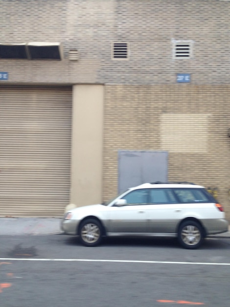 Cars parked on road