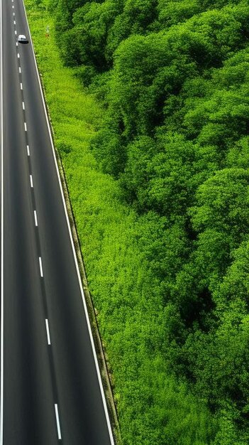 Photo cars on straight highway