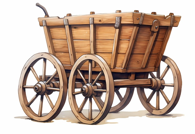 деревянные колеса старинные транспортные средства старая древесина изолированная сельскохозяйственная машина повозка антиквариат