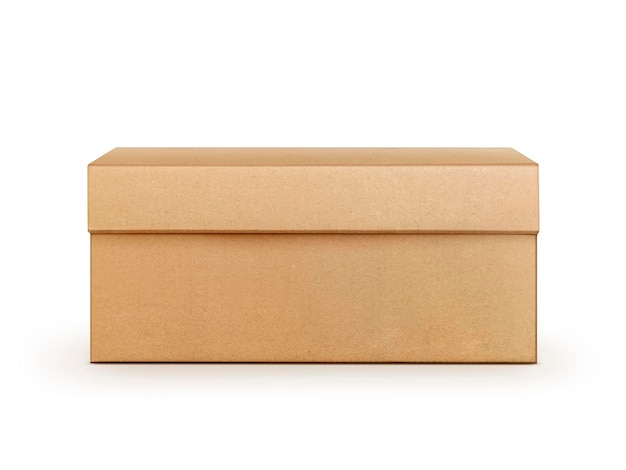 Photo carton box isolated on white background