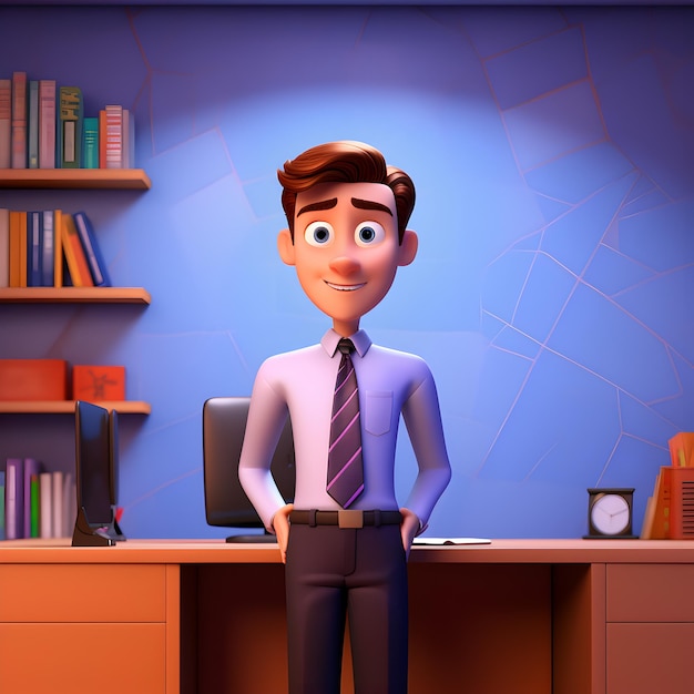 Cartoon 3d of corporate officer