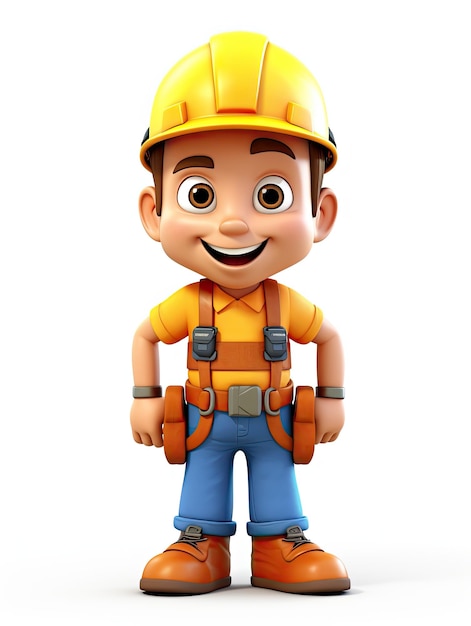 Cartoon 3D Firefighter character