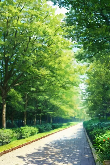 Cartoon animation scene outdoor scenery game wallpaper background illustration design banner