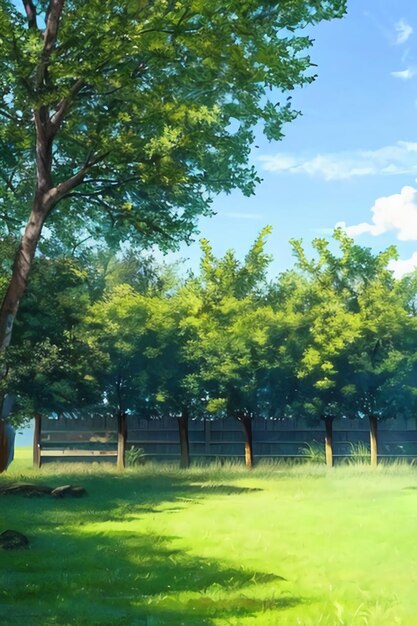 Cartoon animation scene outdoor scenery game wallpaper background illustration design banner