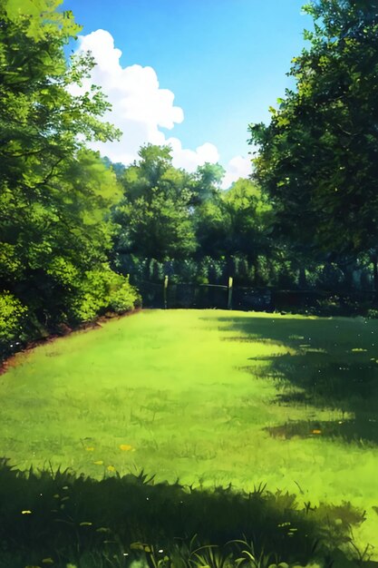 Cartoon animation scene outdoor scenery game wallpaper background illustration design banner