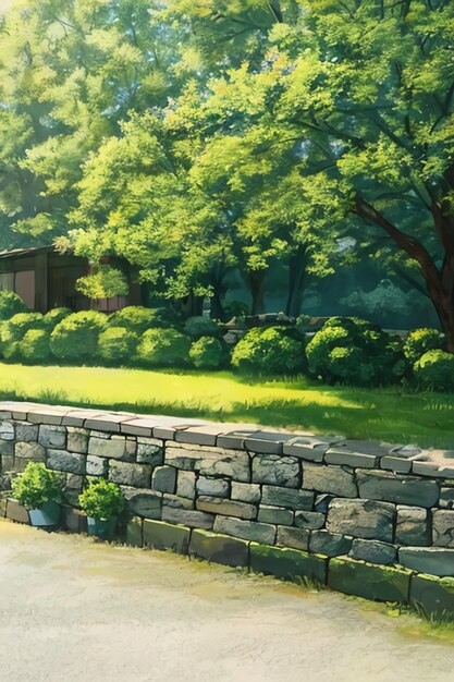 Cartoon animation scene outdoor scenery game wallpaper background illustration design banner