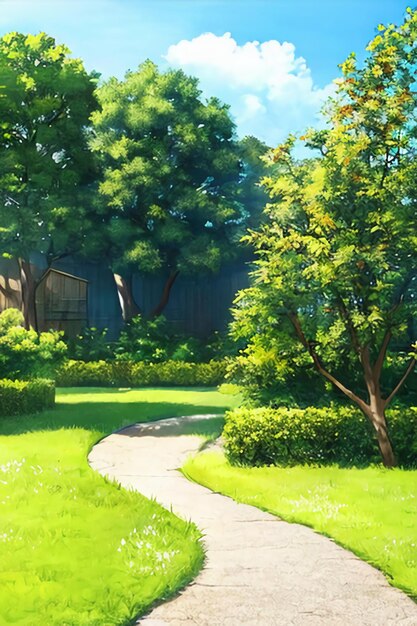 Cartoon animation scene outdoor scenery game wallpaper background illustration design banner