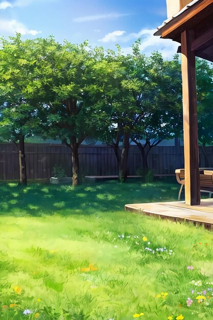 Photo cartoon animation scene outdoor scenery game wallpaper background illustration design banner