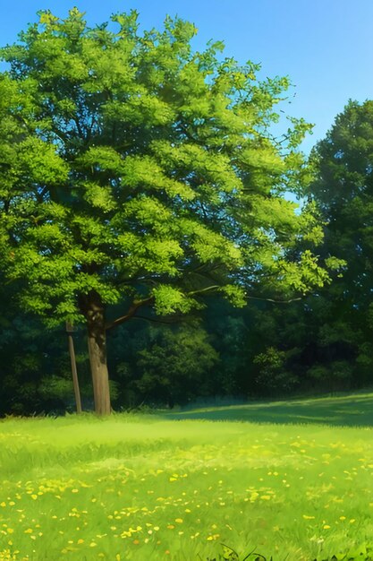 Cartoon animation scene outdoor scenery game wallpaper background illustration design banner