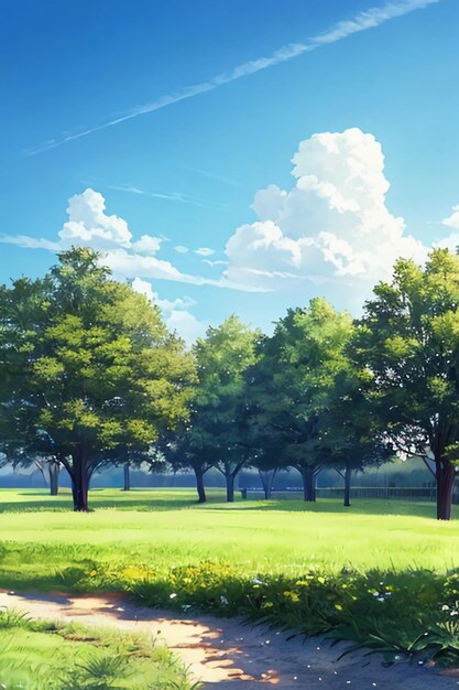 Cartoon animation scene outdoor scenery game wallpaper background illustration design banner