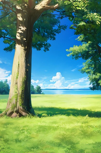 Cartoon animation scene outdoor scenery game wallpaper background illustration design banner