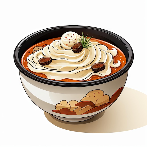 Cartoon art design of a food