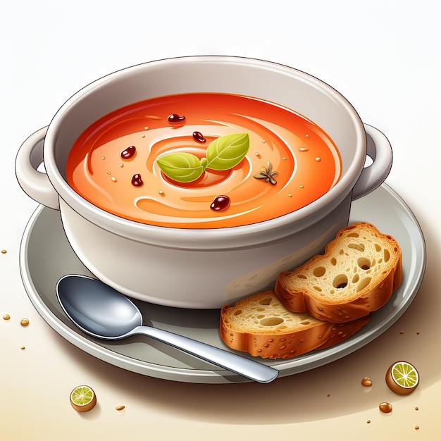 Photo cartoon art design of a food