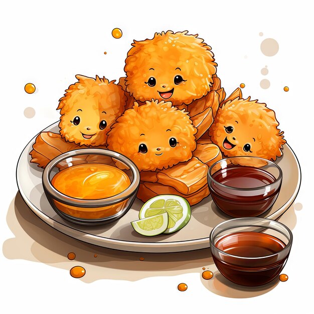 Cartoon art design of a food