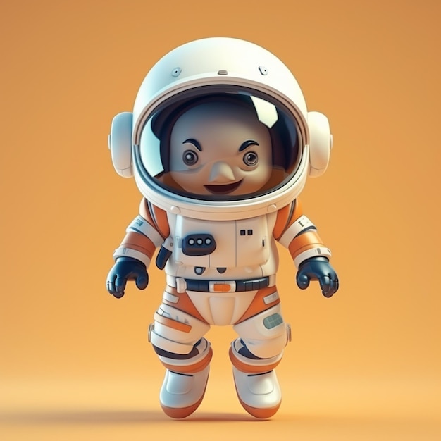 Cartoon astronaut 3d