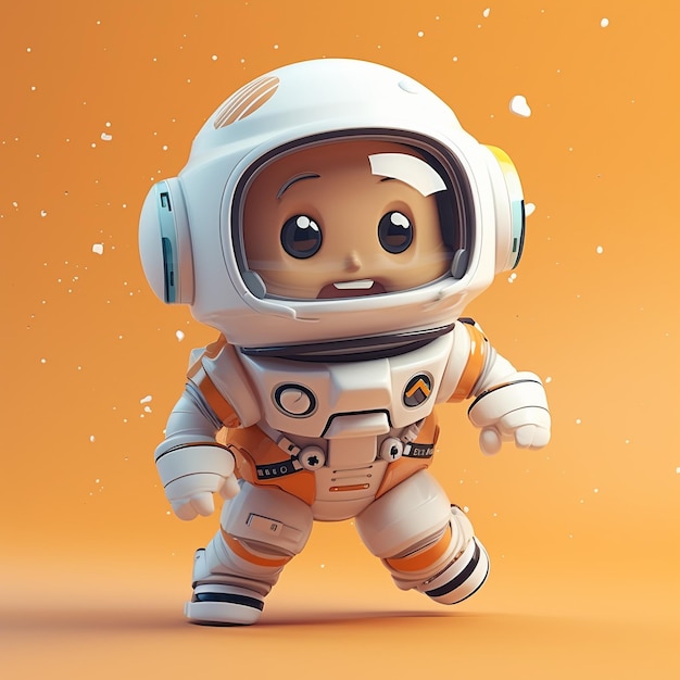 Cartoon astronaut 3d