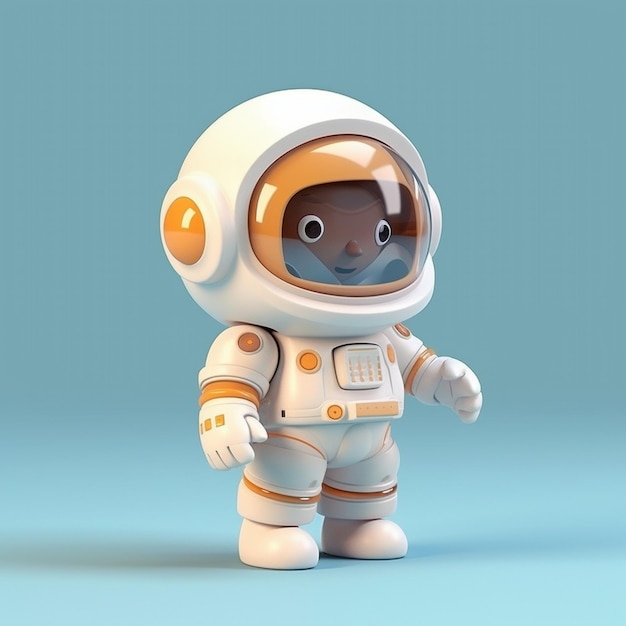 Cartoon astronaut 3d