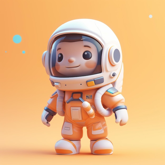 Cartoon astronaut 3d