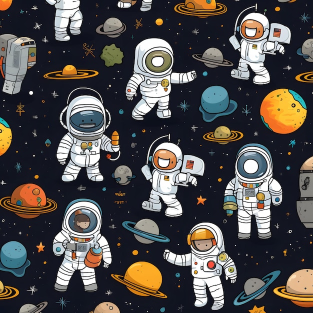 Cartoon Astronauts