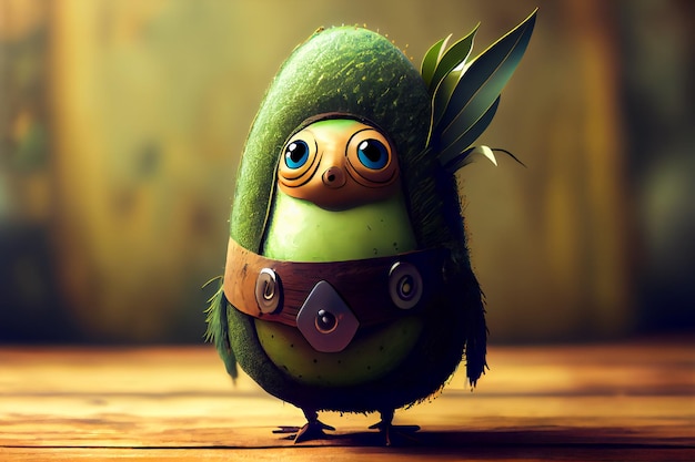 Cartoon avocado concept Generative AIxA