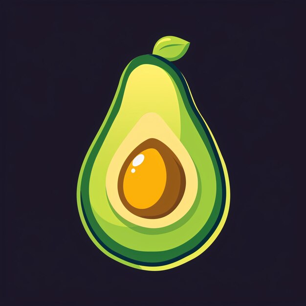 a cartoon of an avocado