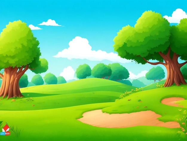 Cartoon background illustration design ai generated