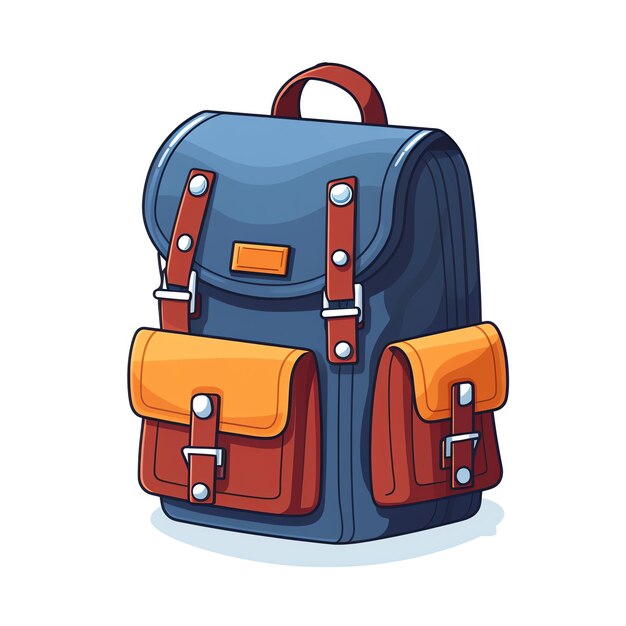 Photo a cartoon of a backpack