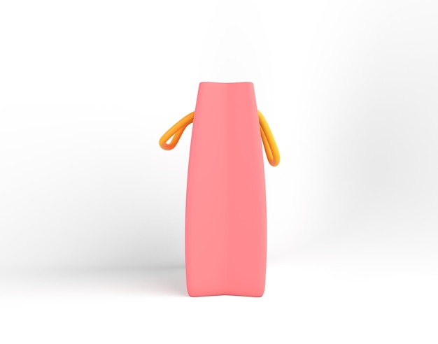 cartoon bag isolated side view in white background