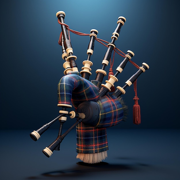 Foto cartoon bagpipe 3d