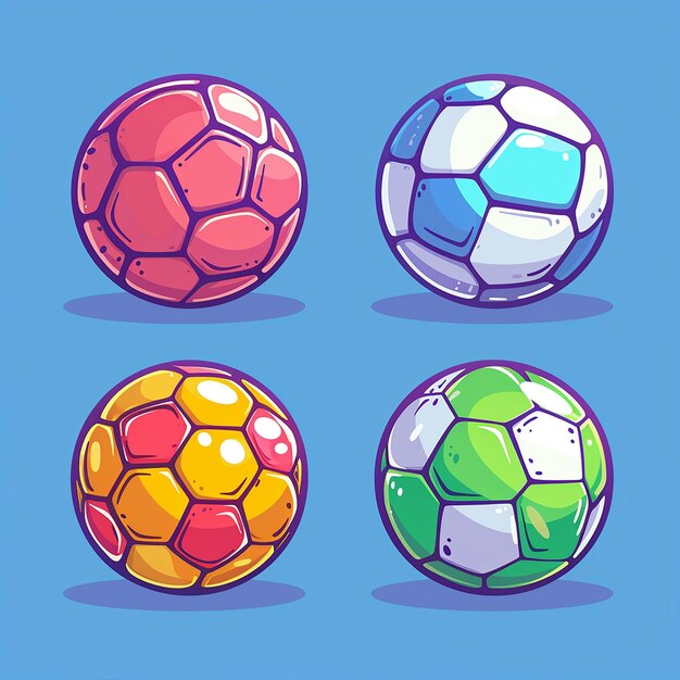 Photo cartoon ball sport object icon