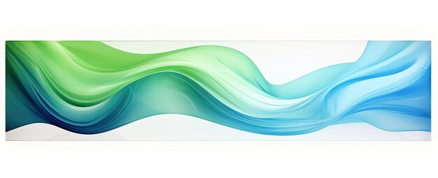 Photo cartoon banners made of different colored liquid in the style of light green and dark azure