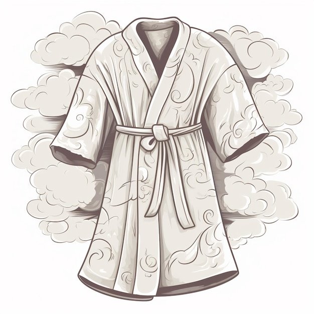 Cartoon baptismal robe with symbolism and design