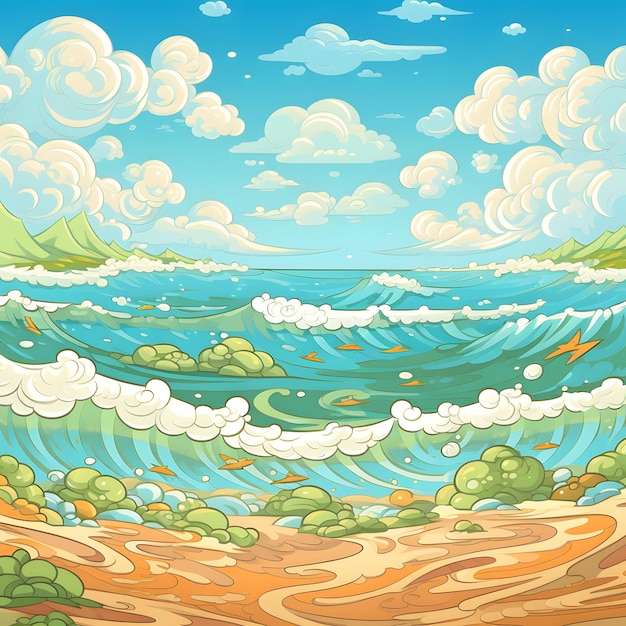 Cartoon Beach