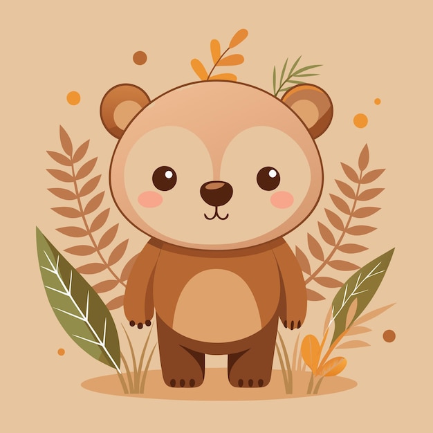 a cartoon bear with a yellow crown on its head