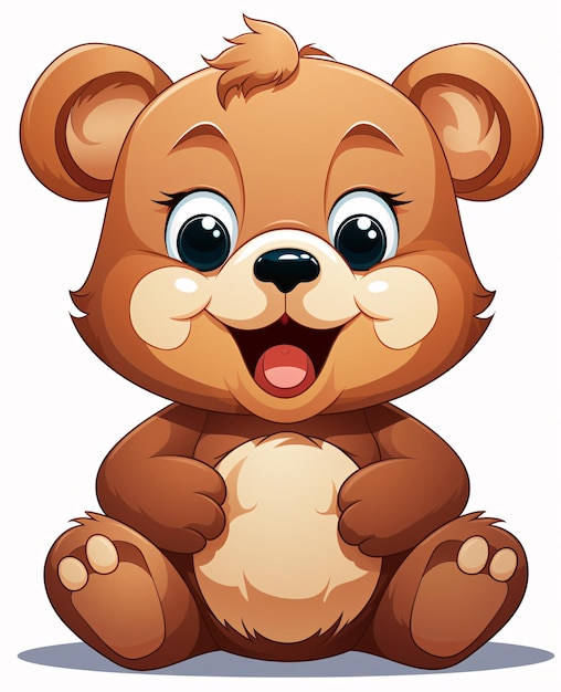 Photo a cartoon of a bear