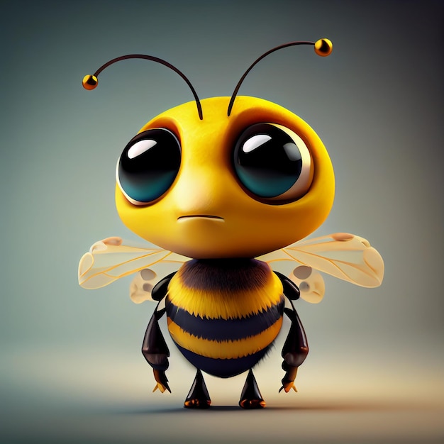 Cartoon Bee animation Generative AI