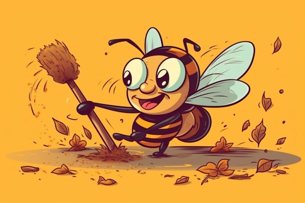 만화 꿀벌 그림
