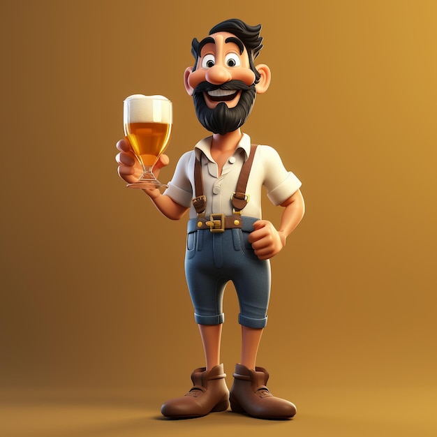 Cartoon beer 3D