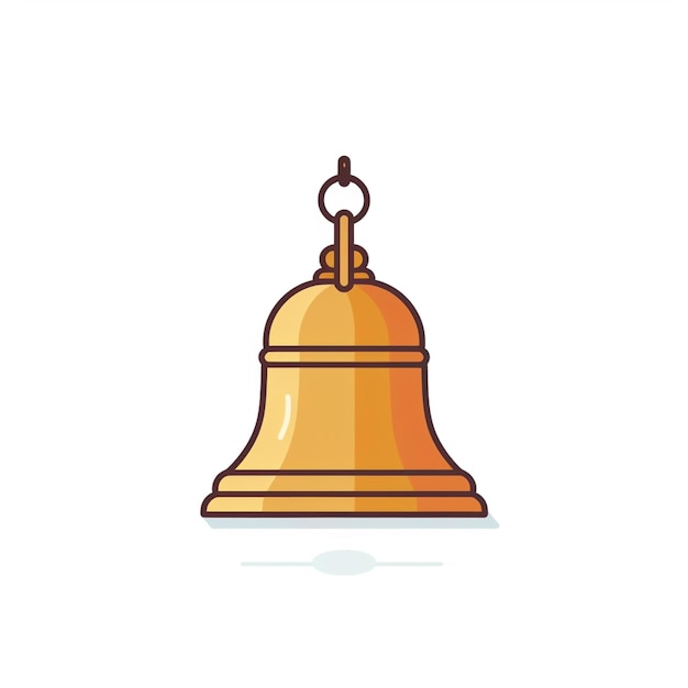 A cartoon bell with a ring on top of it generative ai