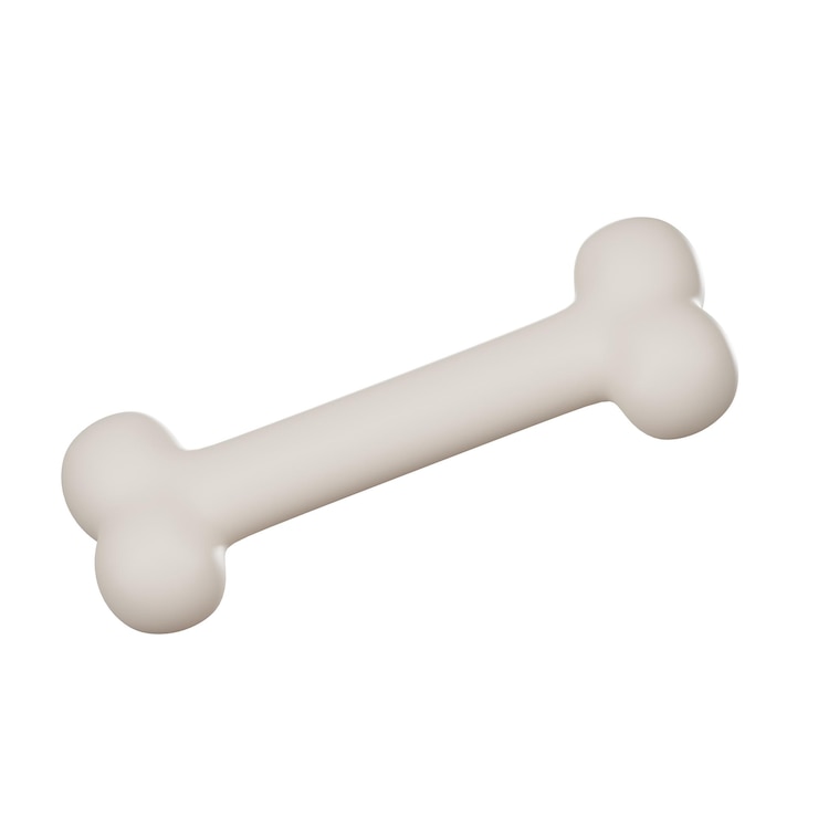 Photo cartoon bone isolated on white background 3d illustration render has clipping path for easy to use