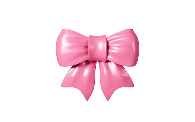 Foto cartoon bowknot model 3d weergave