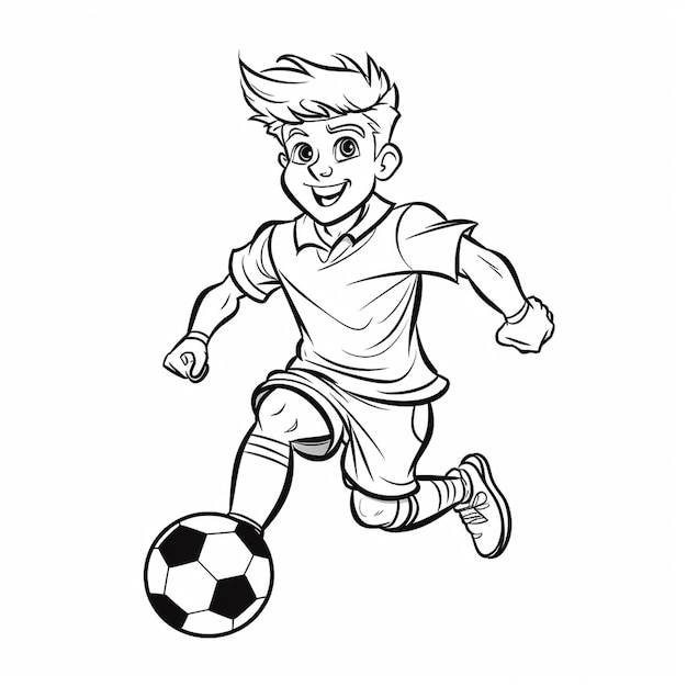 Kids Soccer Sports Activity Coloring Set Graphic by Peekadillie